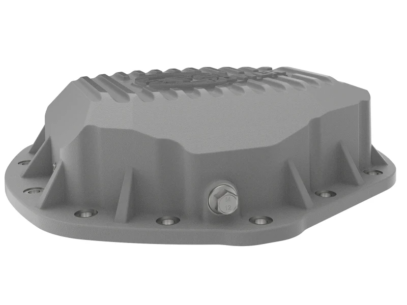 aFe Street Series Rear Differential Cover Raw w/ Machined Fins 01-18 GM Diesel Trucks V8-6.6L (td) - Image 3