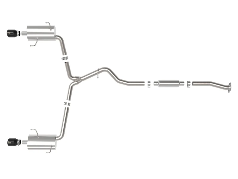 aFe Subaru Forester XT 14-18 H4-2.5L (t) Takeda 2-1/2in to 2-1/4in 304 SS Cat-Back- Black Tip - Image 5