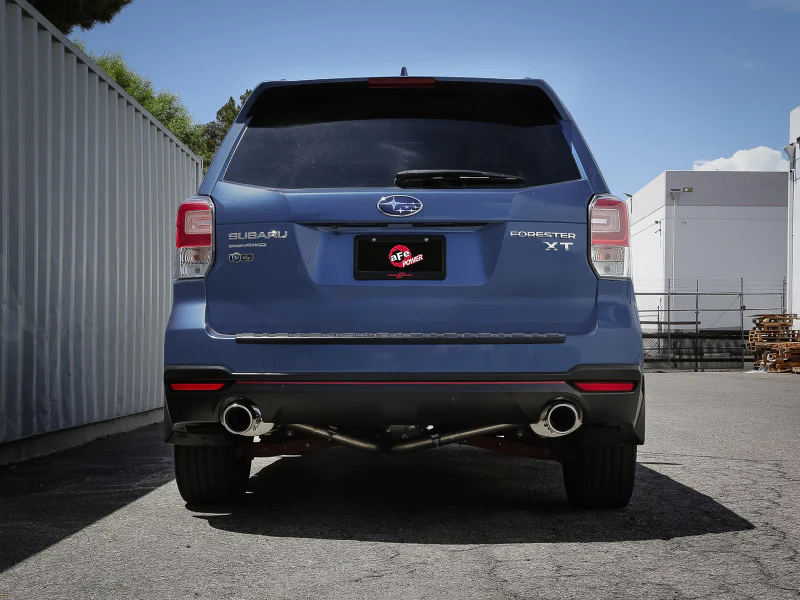 aFe Subaru Forester XT 14-18 H4-2.5L Takeda 2-1/2in to 2-1/4in  304 SS Cat-Back- Polished Tip - Image 4