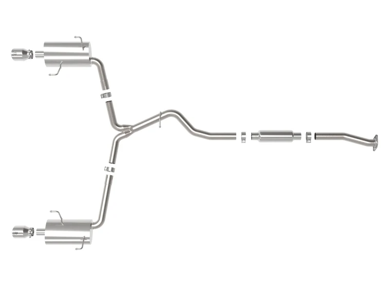 aFe Subaru Forester XT 14-18 H4-2.5L Takeda 2-1/2in to 2-1/4in  304 SS Cat-Back- Polished Tip - Image 6