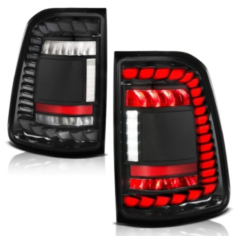 ANZO 19-24 RAM 1500 (Factory Halogen Models) Full LED Tail Lights SeqSig Black - Pair - Image 4