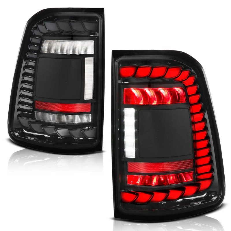 ANZO 19-24 RAM 1500 (Factory LED Models ONLY) Full LED Tail Lights SeqSig Black - Pair - Image 4