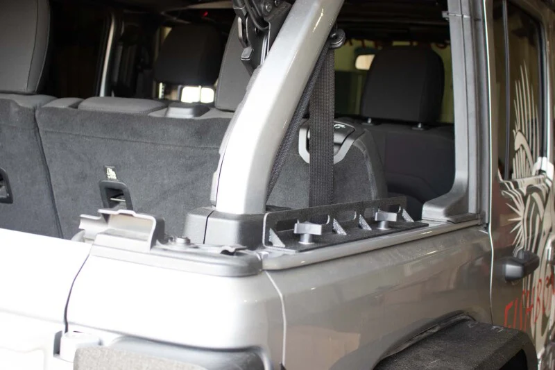 Fishbone Offroad 2018+ Jeep Wrangler JL Tub Rail Tie Downs Steel Powdercoat - Image 6