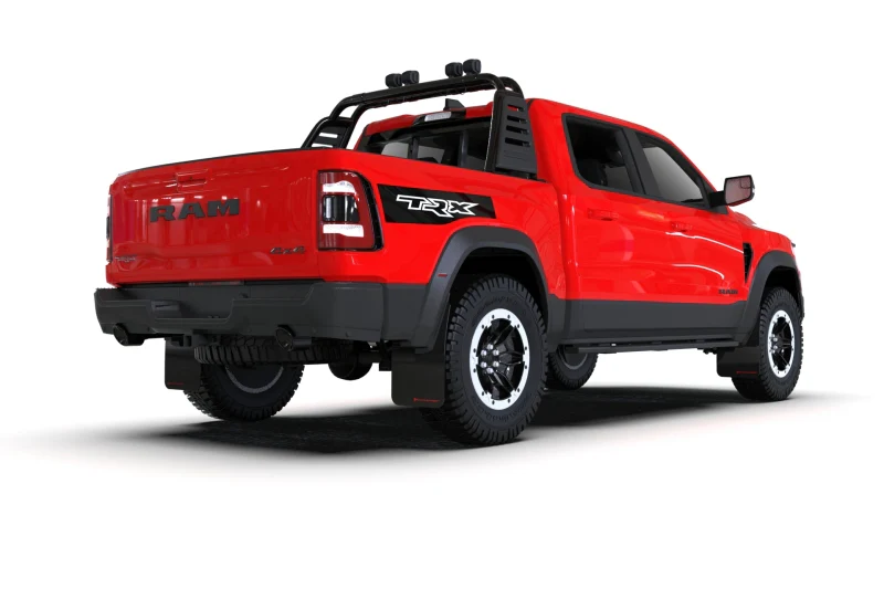 Rally Armor 21-25 Dodge Ram 1500 TRX Black UR Mud Flap - White Logo - Image 3
