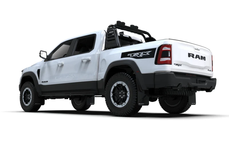 Rally Armor 21-25 Dodge Ram 1500 TRX Black UR Mud Flap - White Logo - Image 4
