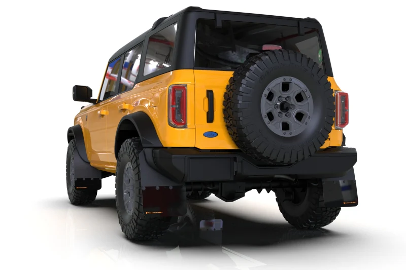 Rally Armor 21-25 Ford Bronco (Steel Bmpr + RB - NO Rptr/Sprt) Blk Mud Flap w/Met. Blk Logo - Image 4