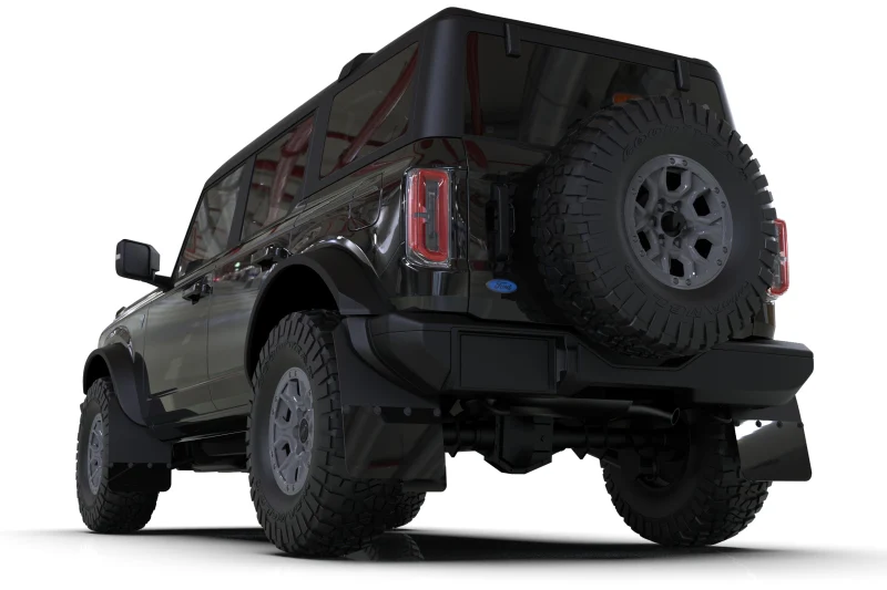 Rally Armor 21-25 Ford Bronco (Steel Bmpr + RB - NO Rptr/Sprt) Blk Mud Flap w/Met. Blk Logo - Image 6